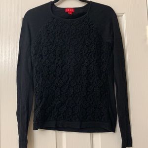 ELLE CROCHET FLORAL SWEATER